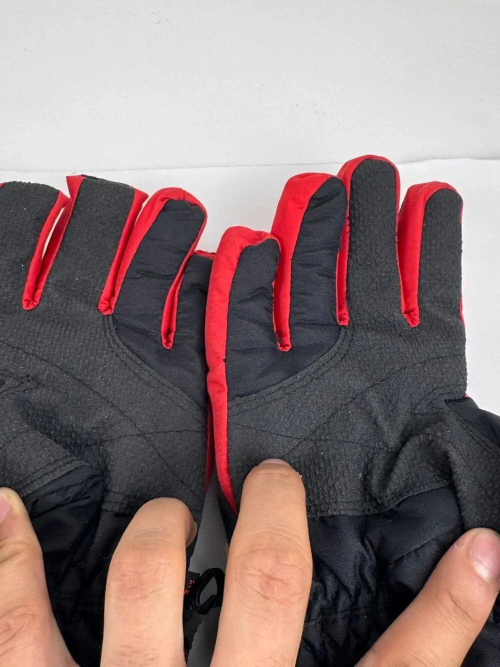 Hotfingers Well Lamont Sz S Black Red Winter Ski Snow Gloves Microlar waterproof